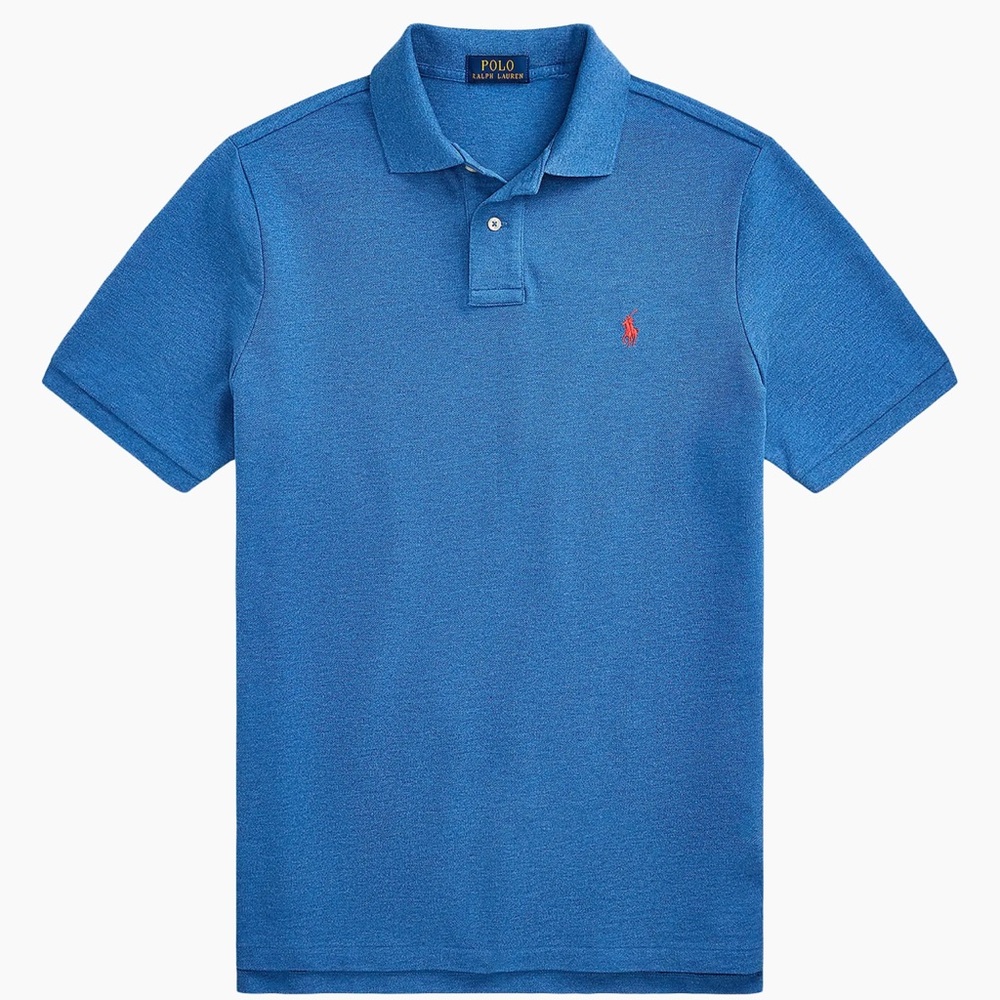 Polo Ralph Lauren  The Iconic Cotton Mesh Polo Shirt Fresh Surf Heather XXL